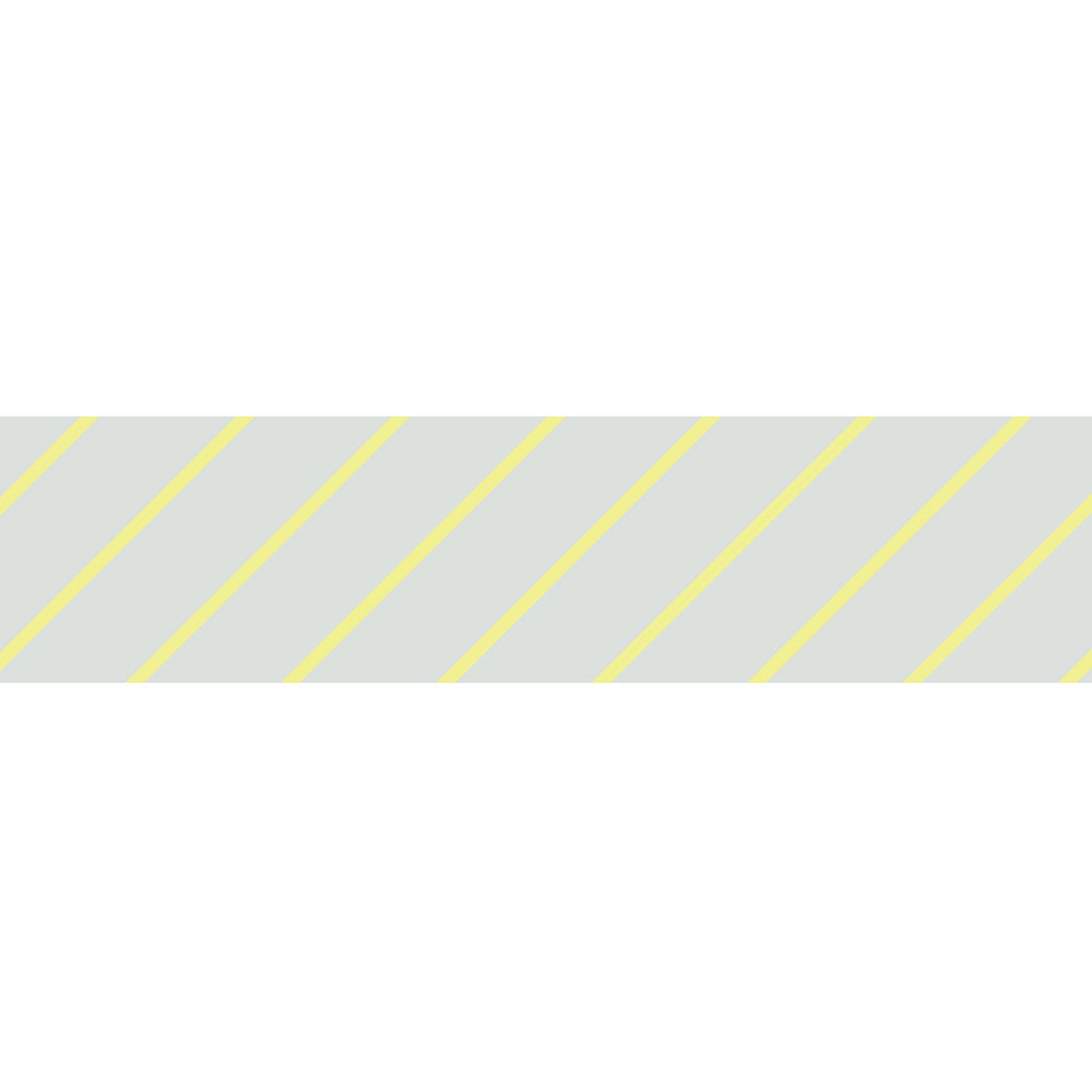 MASTÉ Washi-Tape Neon Yellow Stripes Light Gray Masté