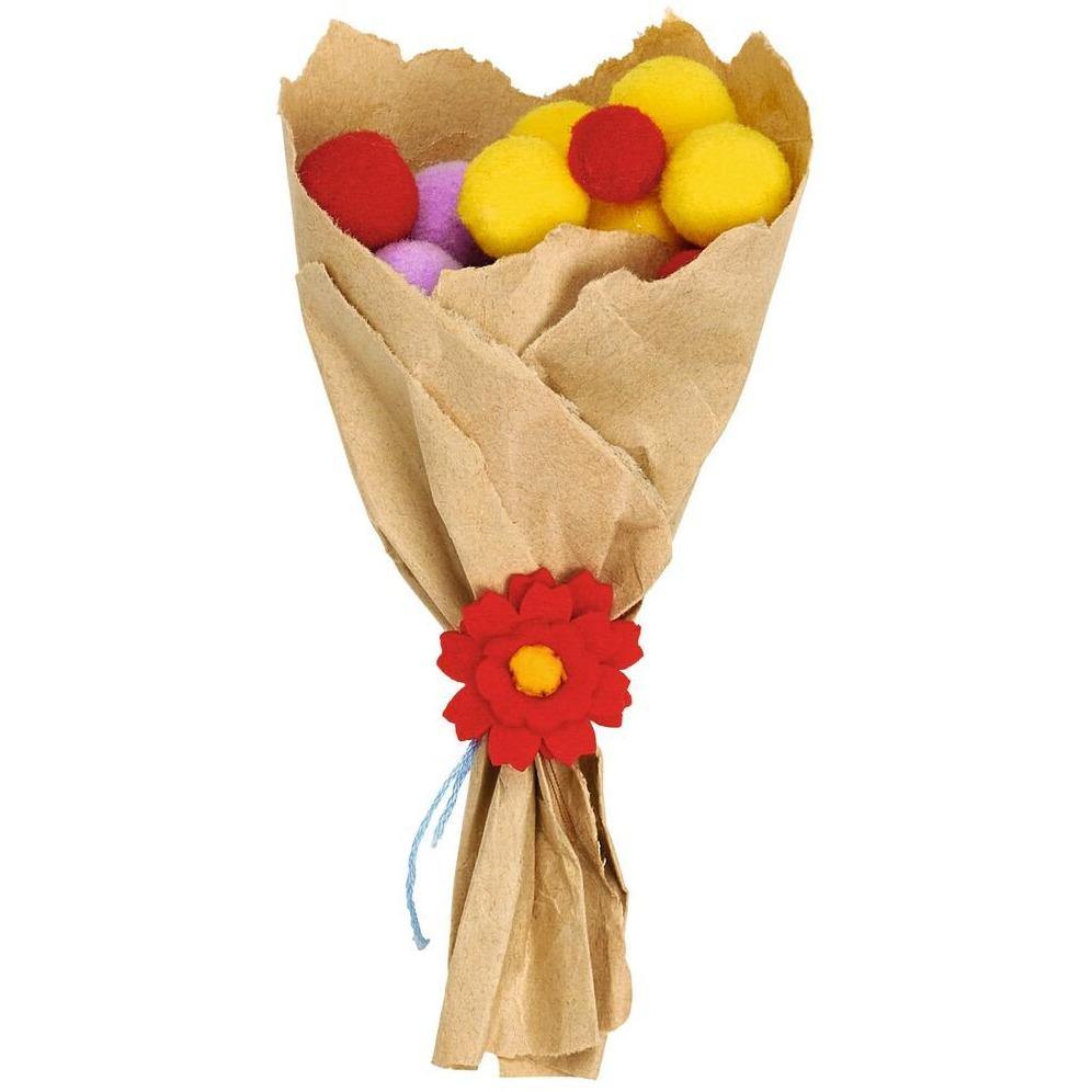 Bastelspaß mit Knöpfen und Pompons - Bastelset Tan Moses