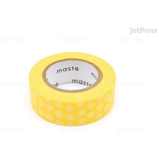 MASTÉ Washi-Tape Draw me Yellow Dots Light Goldenrod Masté