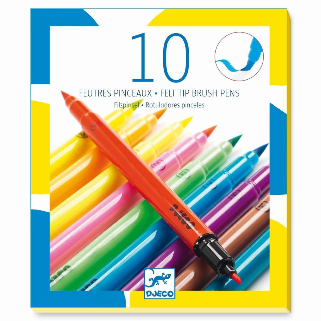 Farben: 10 Filzstifte - Pop Farben von DJECO Orange Red Djeco