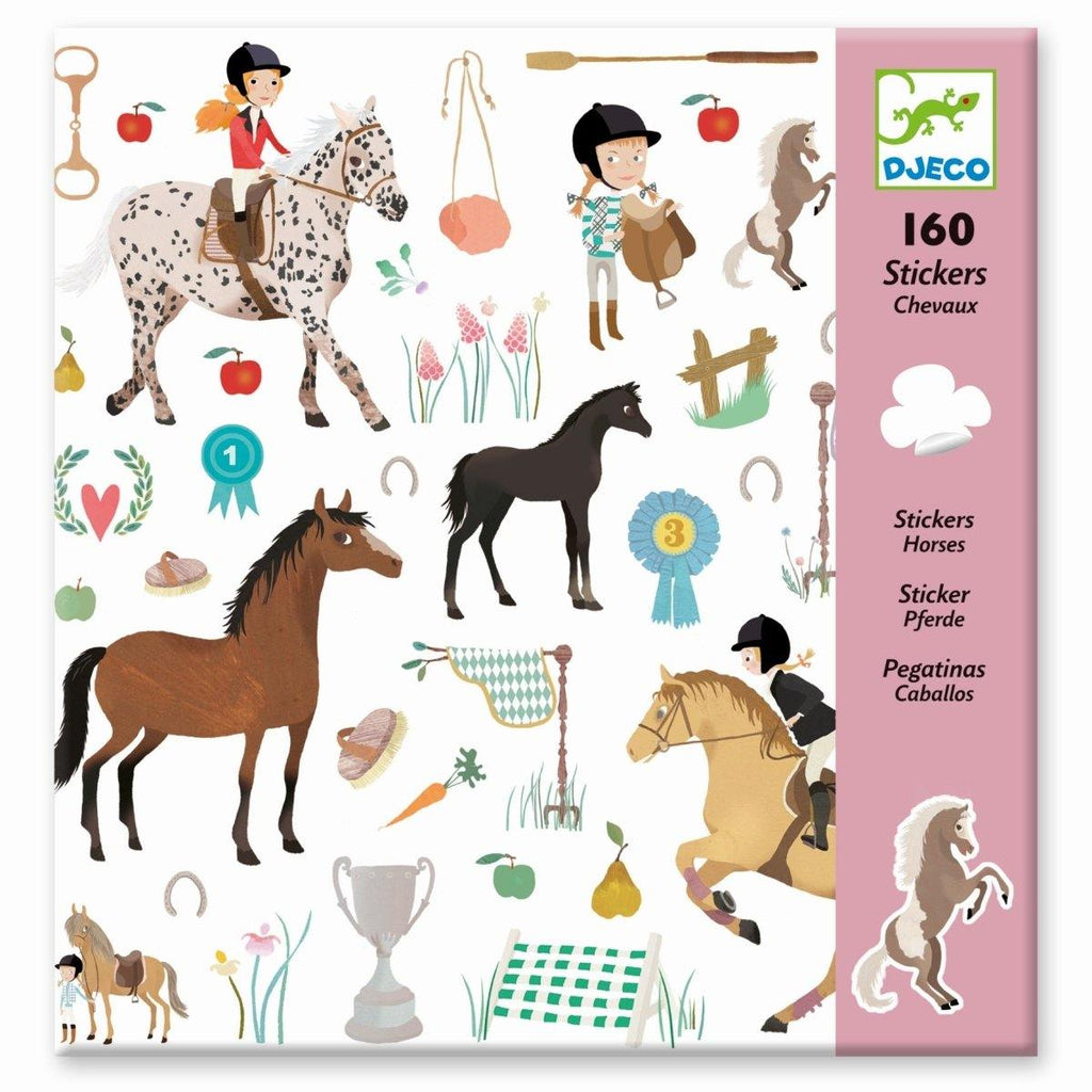 Sticker: Pferde von DJECO White Smoke Djeco