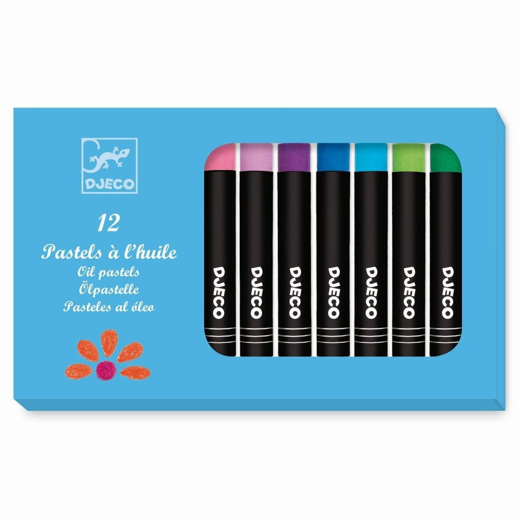 Farben: 12 Öl Pastelkreiden - Classic von DJECO Medium Turquoise Djeco