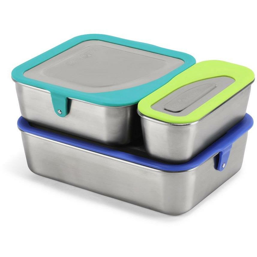 KleanKanteen® Edelstahl Essensbehälter Lunchbox 3er Set auslaufsicher – Blässhuhn Konstanz