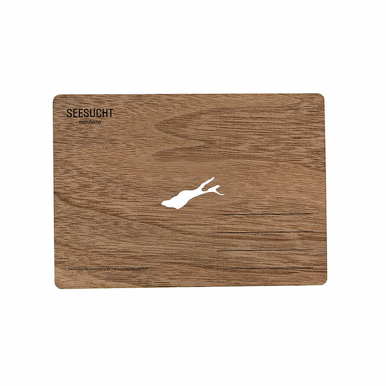 Holzpostkarte - Bodensee Sienna Seesucht