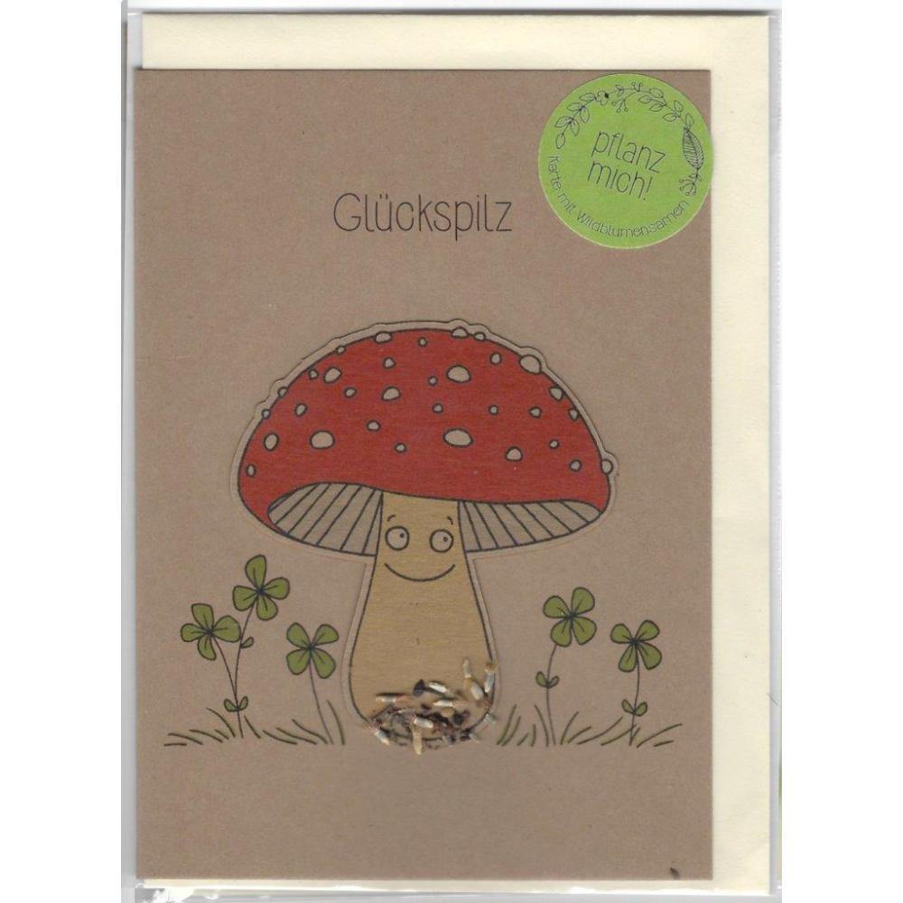 Saatsteckerkarte - Glückspilz Sienna Die Stadtgärtner