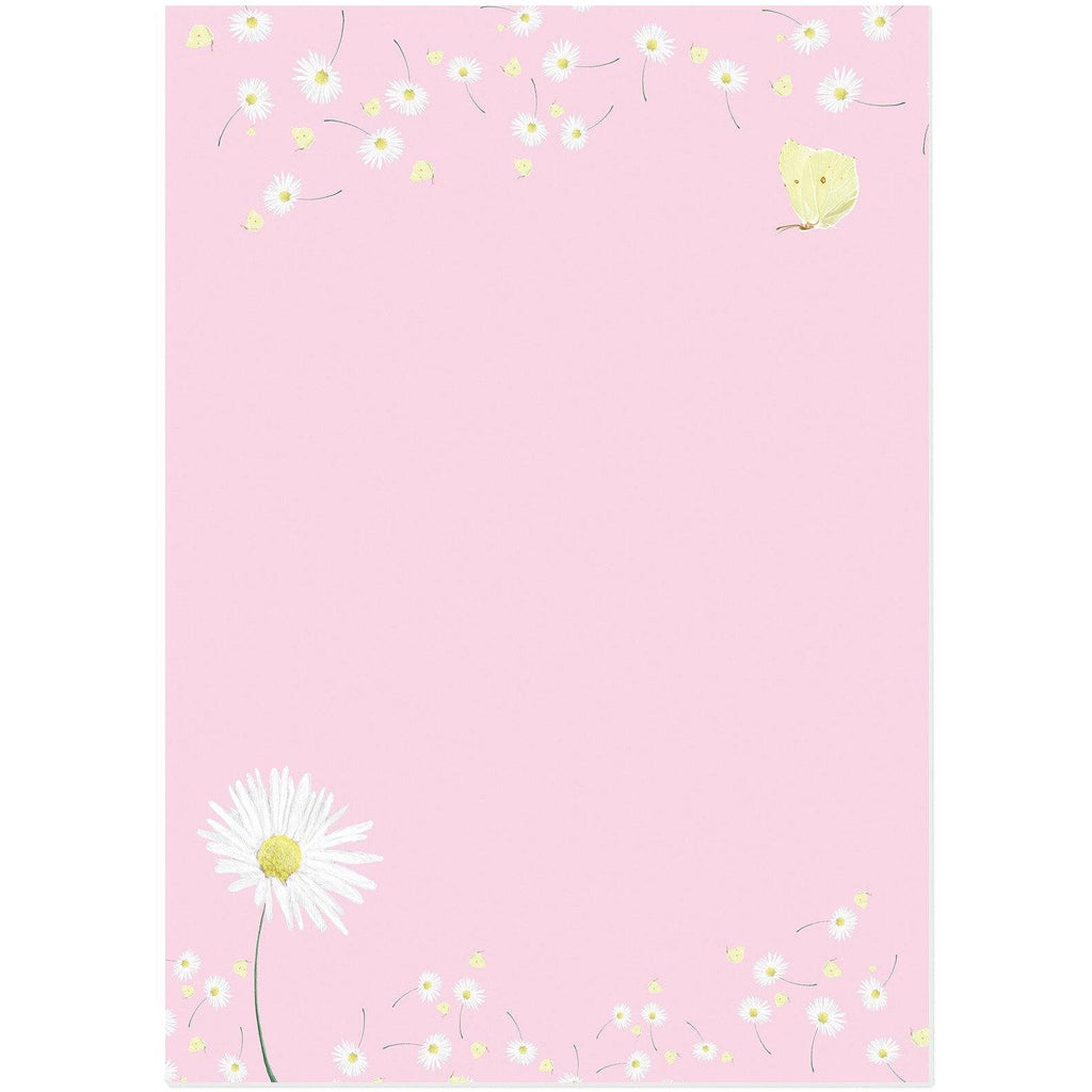 Schreibblock A4 - Rosa Gänseblümchen Misty Rose nobis design