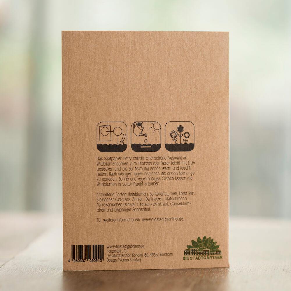 Grußkarte - Wir Gratulieren Antique White Die Stadtgärtner