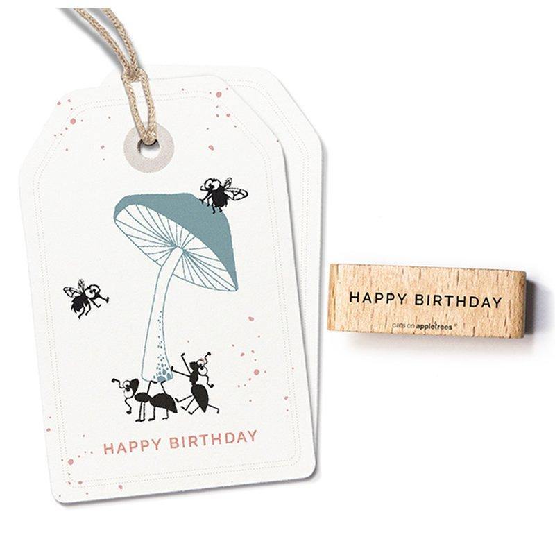 Stempel Happy Birthday 7 Peach Puff catsonappletrees