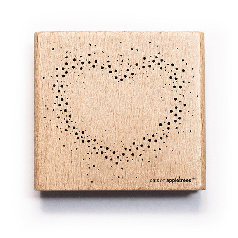 Stempel Konfettiherz Wheat catsonappletrees