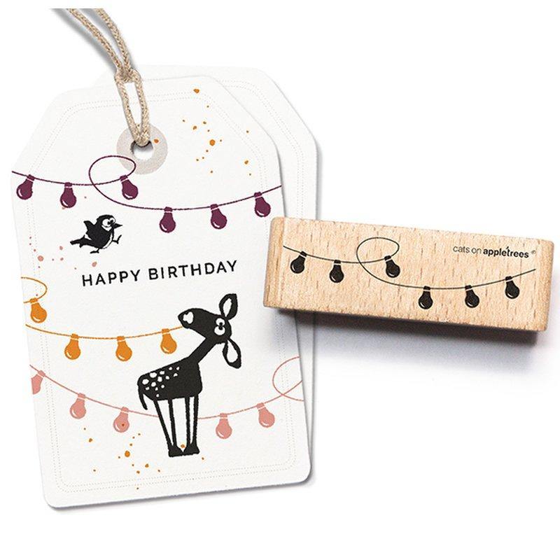 Stempel Lichterkette Peach Puff catsonappletrees