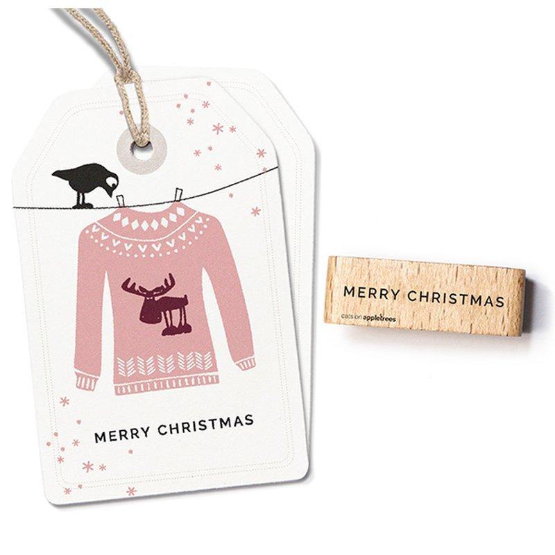 Stempel Merry Christmas 5 Light Pink catsonappletrees