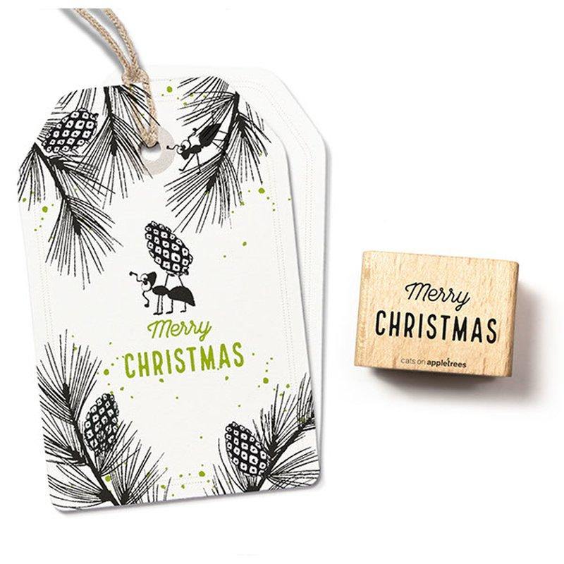 Stempel Merry Christmas 6 Bisque catsonappletrees