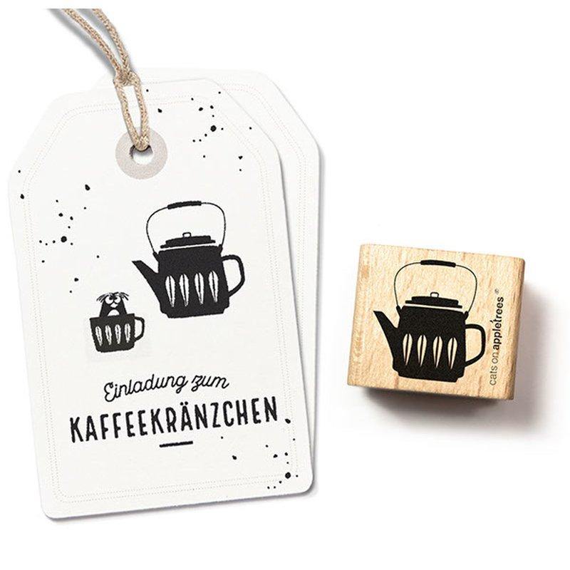 Stempel Teekanne 3 Bisque catsonappletrees