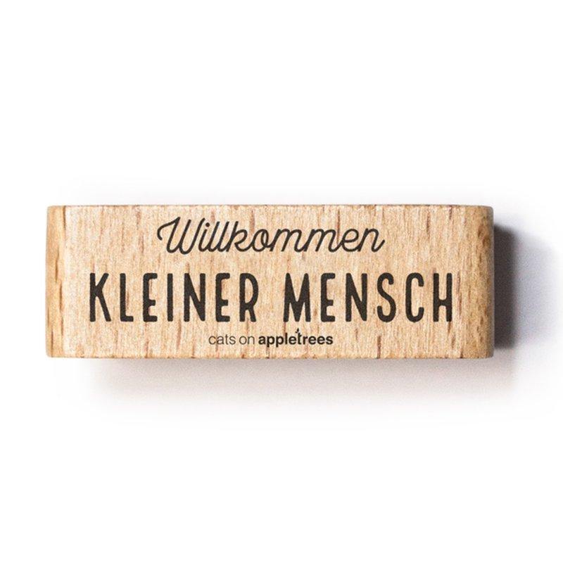 Stempel Willkommen kleiner Mensch Tan catsonappletrees