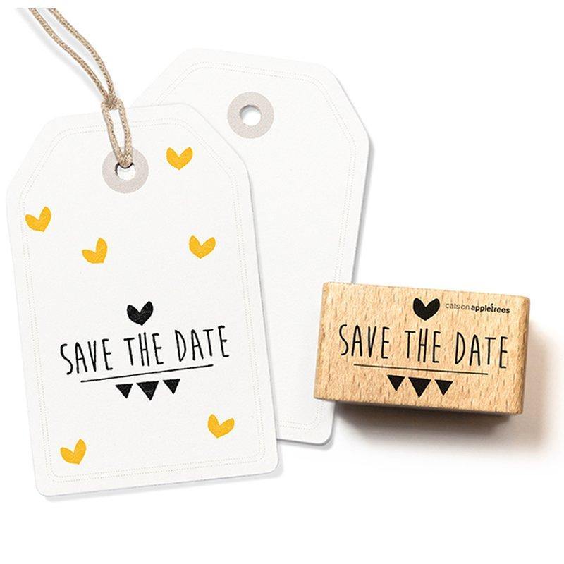 Typostempel Save the Date Wheat catsonappletrees